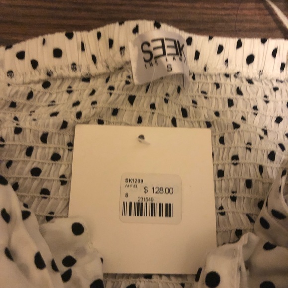 LF polka dot ruffle tie top blouse sz S - Picture 2 of 5